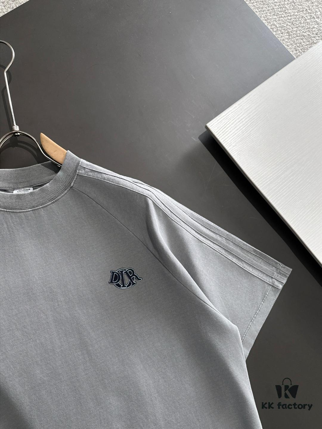 High-Quality DIOR Men's Tie-Dye Washed Short-Sleeve T-Shirt 2025 Spring/Summer New Arrival