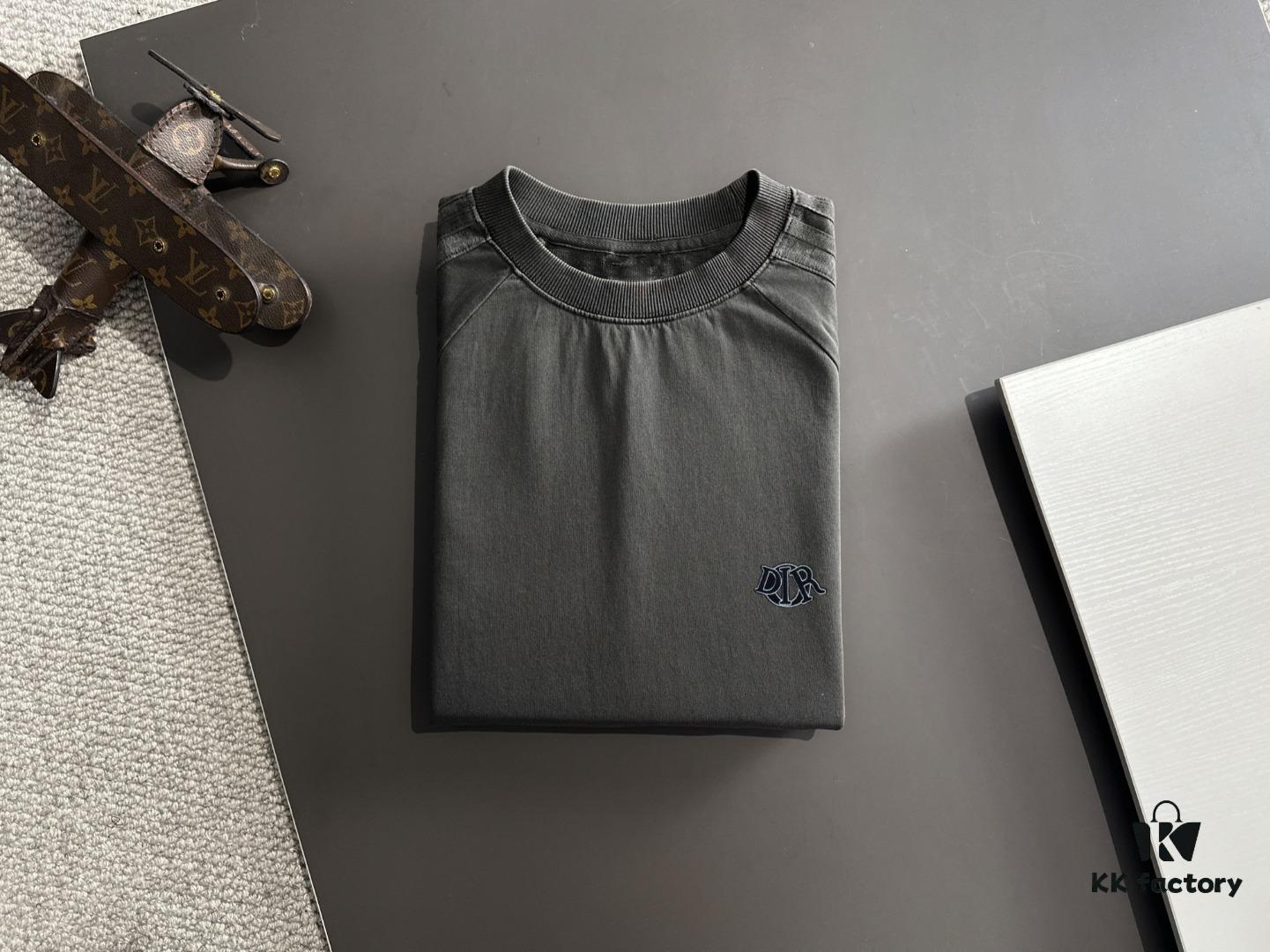 High-Quality DIOR Men's Tie-Dye Washed Short-Sleeve T-Shirt 2025 Spring/Summer New Arrival