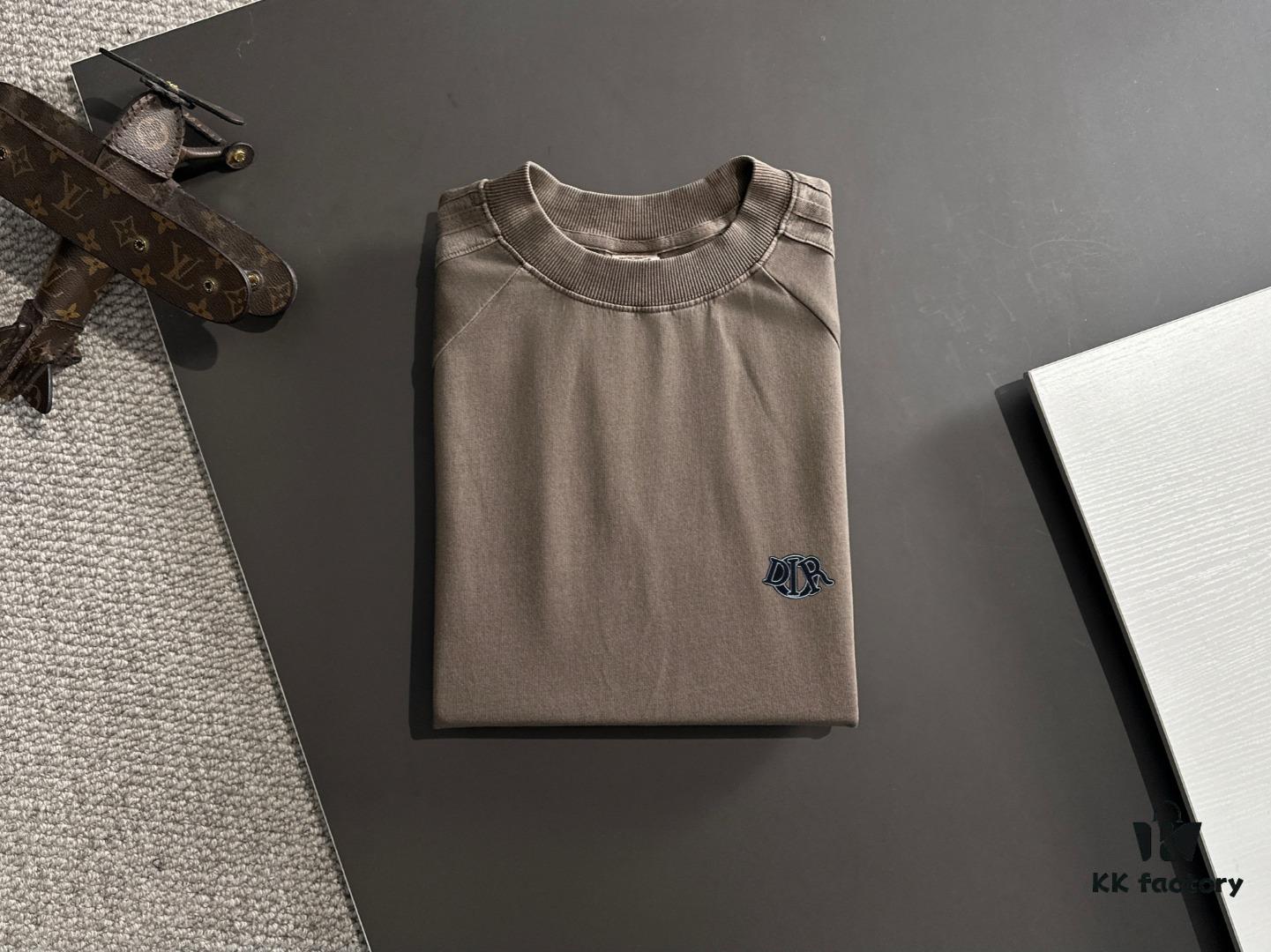 High-Quality DIOR Men's Tie-Dye Washed Short-Sleeve T-Shirt, Spring/Summer 2025 New Arrival