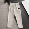 DIOR 2025 Spring/Summer New Arrival Elastic Waist Casual Pants, Lightweight Custom Counter Fabric, Highly Breathable and Comfortable, Exquisite Details, Brand-Inspired Design Concept, Premium Quality, Soft and Smooth Texture, Excellent Fit with Relaxed Tailoring