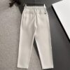 DIOR 2025 Spring/Summer New Arrival Elastic Waist Casual Pants, Lightweight Custom Counter Fabric, Highly Breathable and Comfortable, Exquisite Details, Brand-Inspired Design Concept, Premium Quality, Soft and Smooth Texture, Excellent Fit with Relaxed Tailoring