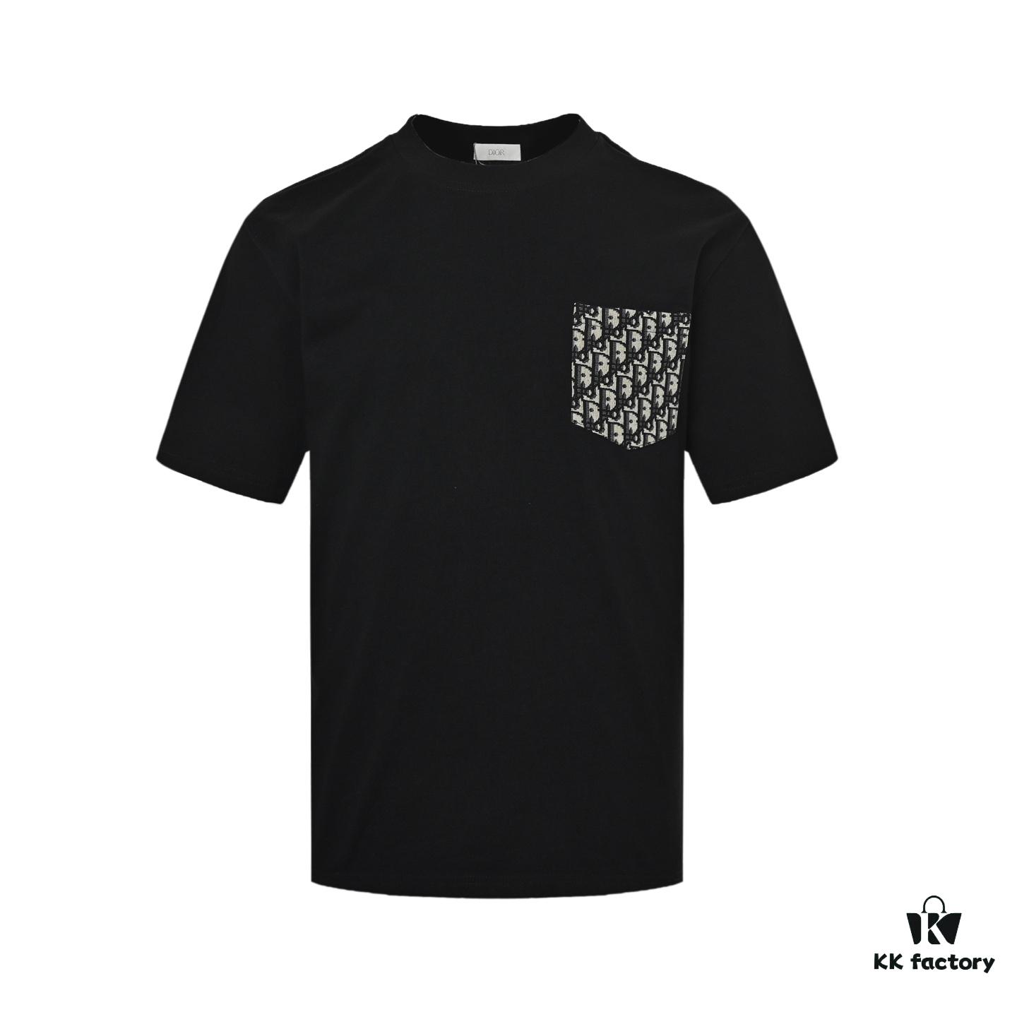 Dior 25SS Vintage Jacquard Pocket Short Sleeve T-Shirt