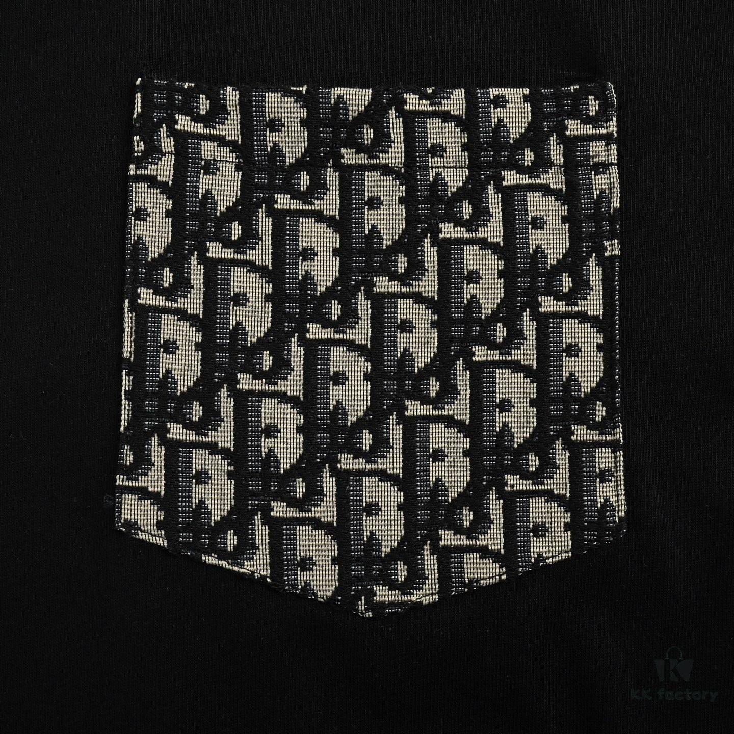 Dior 25SS Vintage Jacquard Pocket Short Sleeve T-Shirt