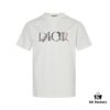 Dior 22SS Embroidered Floral Letter Short Sleeve T-Shirt