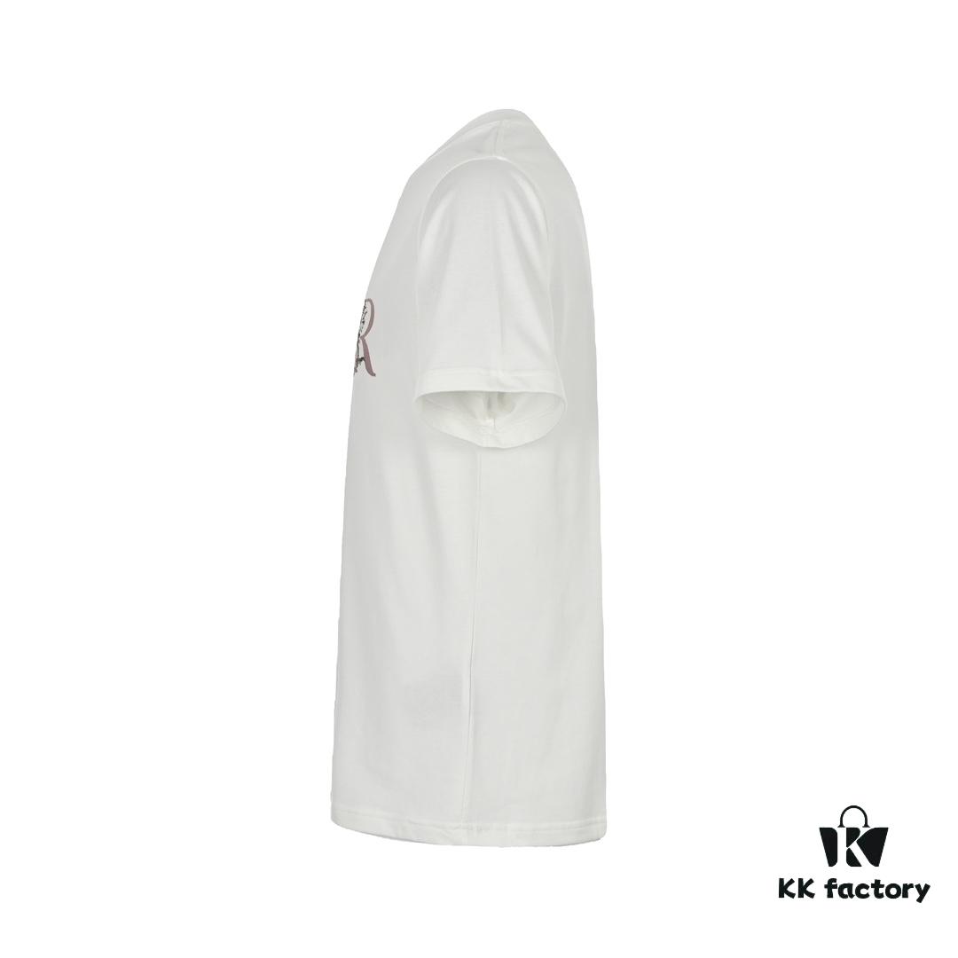 Dior 22SS Embroidered Floral Letter Short Sleeve T-Shirt