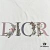 Dior 22SS Embroidered Floral Letter Short Sleeve T-Shirt