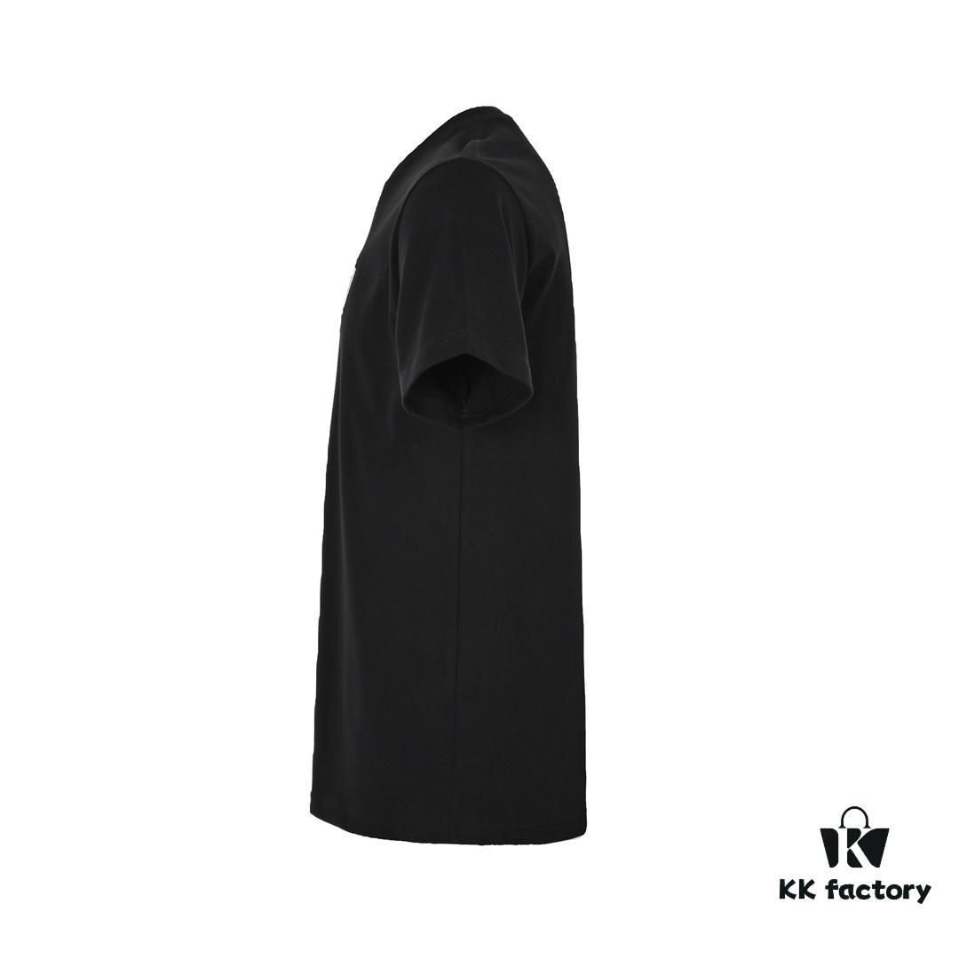 Dior 23SS Embroidered Silver Logo Short Sleeve T-Shirt