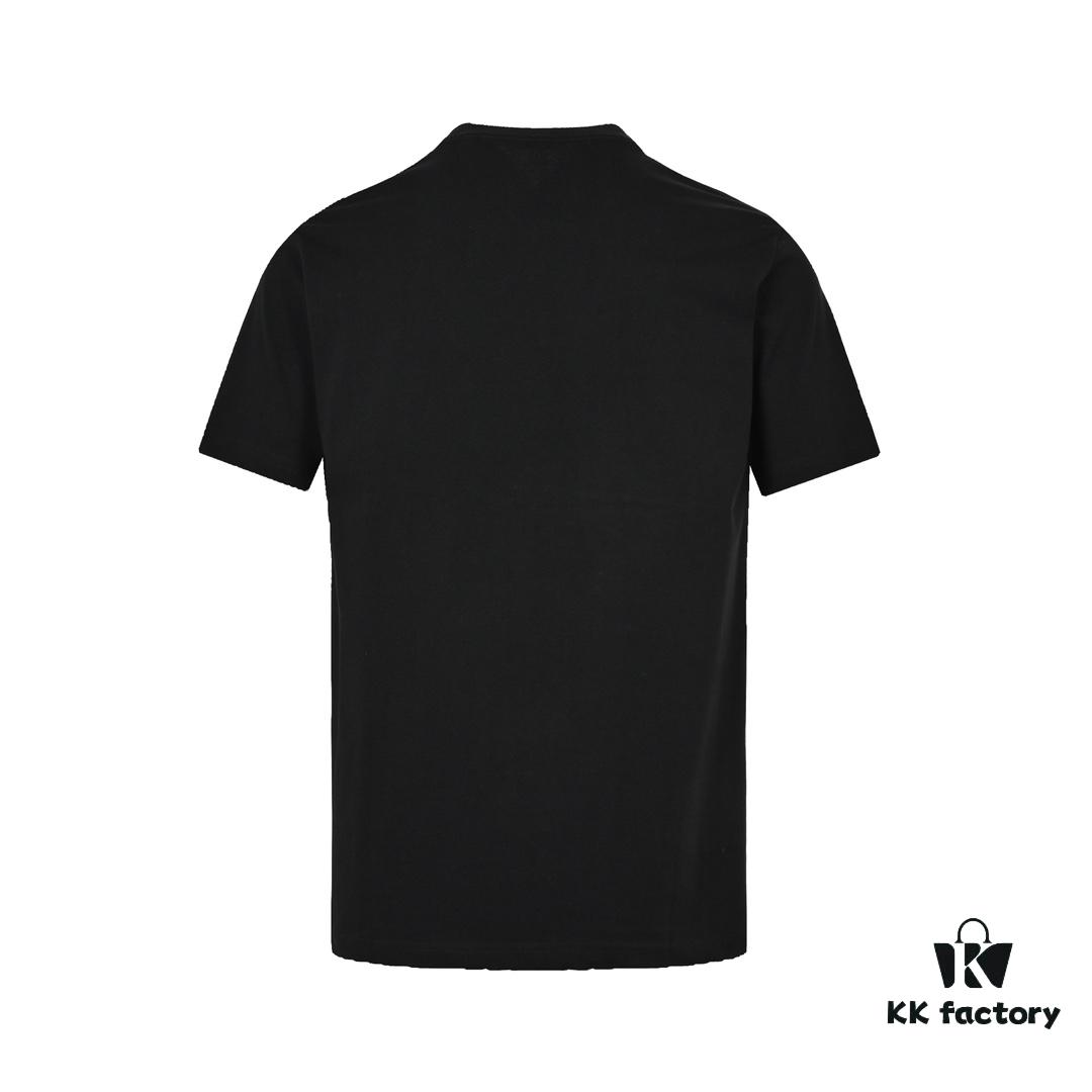 Dior 23SS Embroidered Silver Logo Short Sleeve T-Shirt