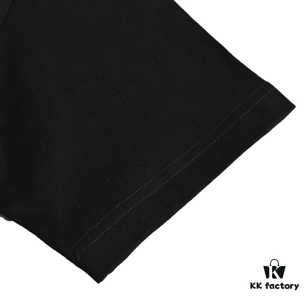 Dior 23SS Embroidered Silver Logo Short Sleeve T-Shirt