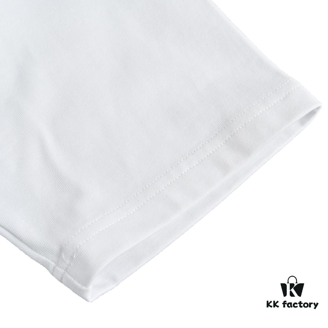 Dior 23SS Embroidered Silver Logo Short Sleeve T-Shirt