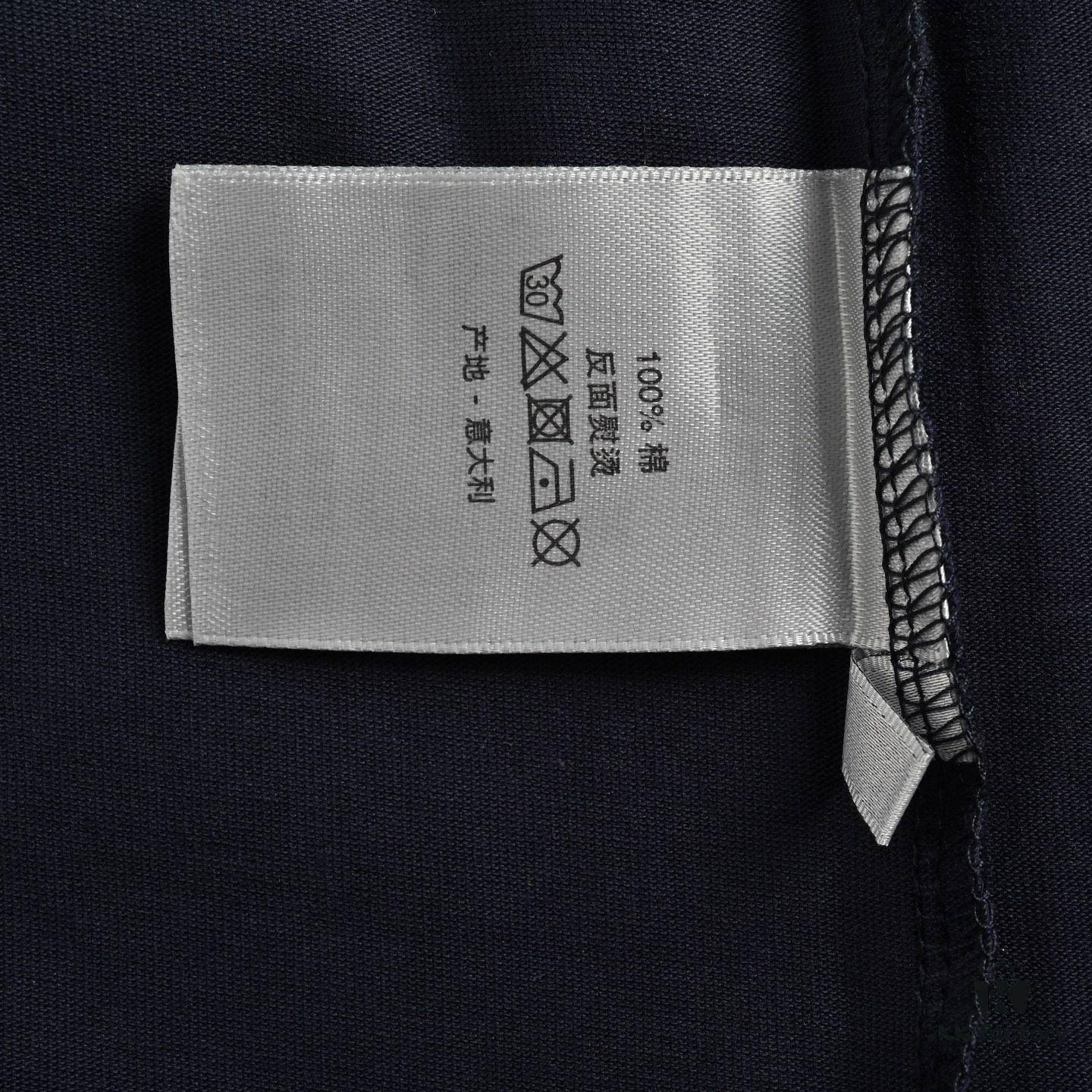 Dior Pocket Embroidered Letter Short Sleeve T-Shirt