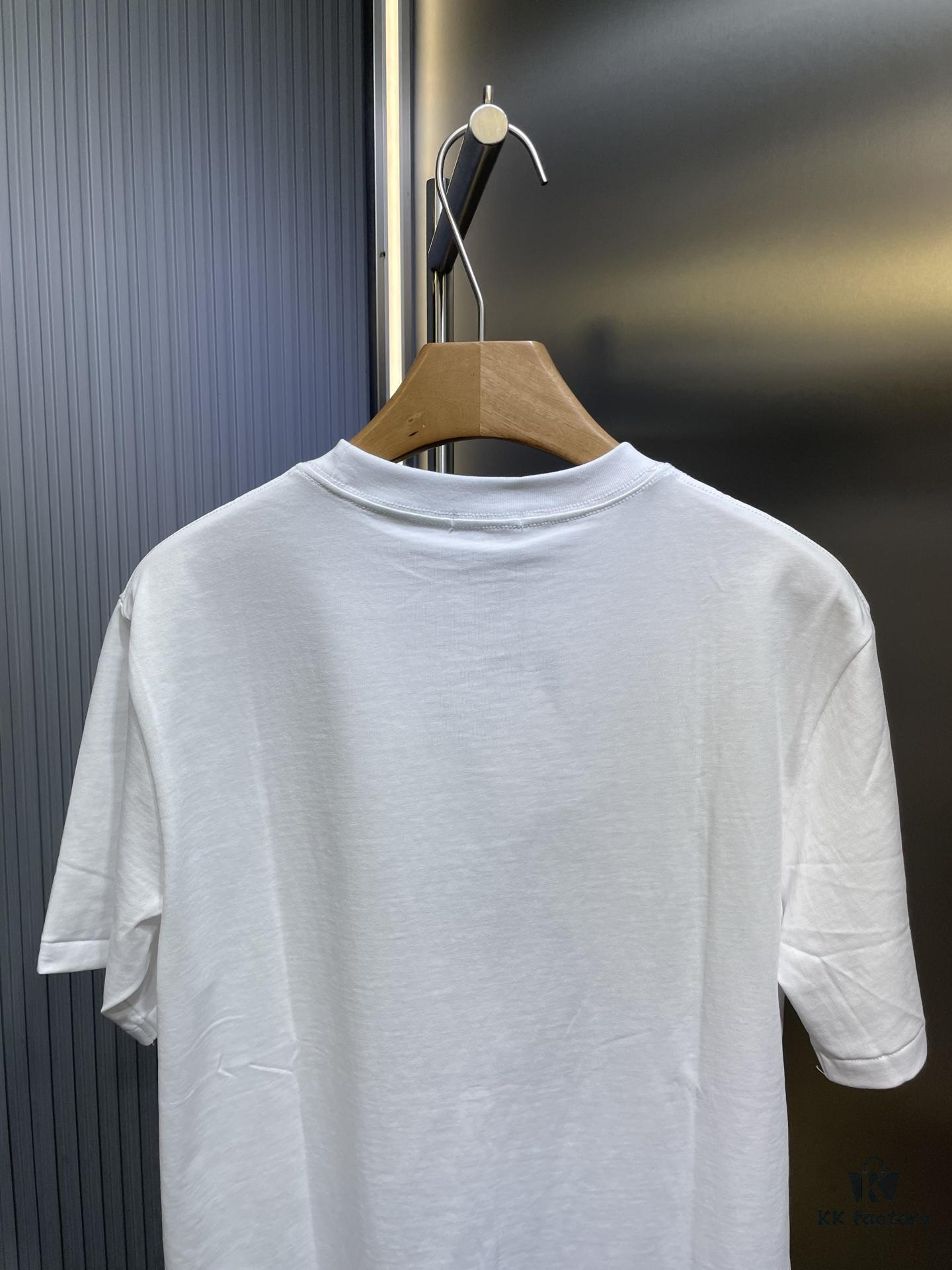 DIOR Letter Embroidered Badge Logo Short Sleeve T-Shirt