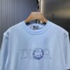 DIOR Letter Embroidery Badge Logo Short Sleeve T-Shirt