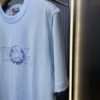 DIOR Letter Embroidery Badge Logo Short Sleeve T-Shirt