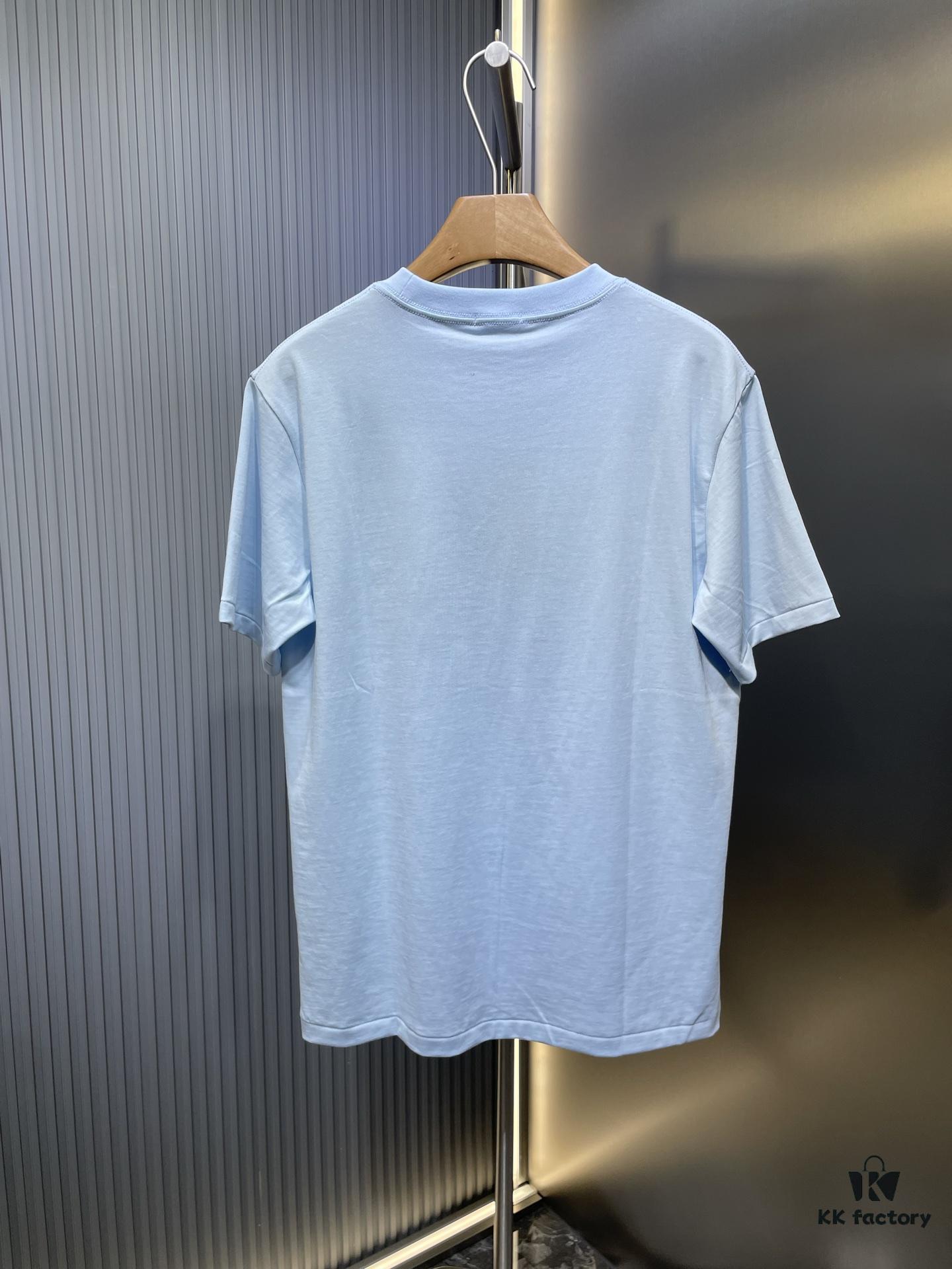 DIOR Letter Embroidery Badge Logo Short Sleeve T-Shirt