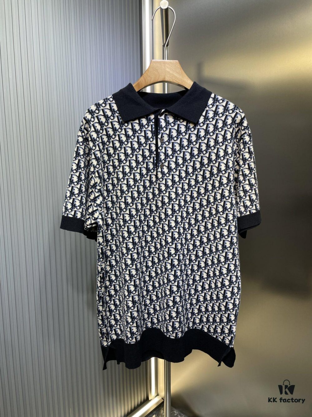 Dior Knit Jacquard Polo Shirt
