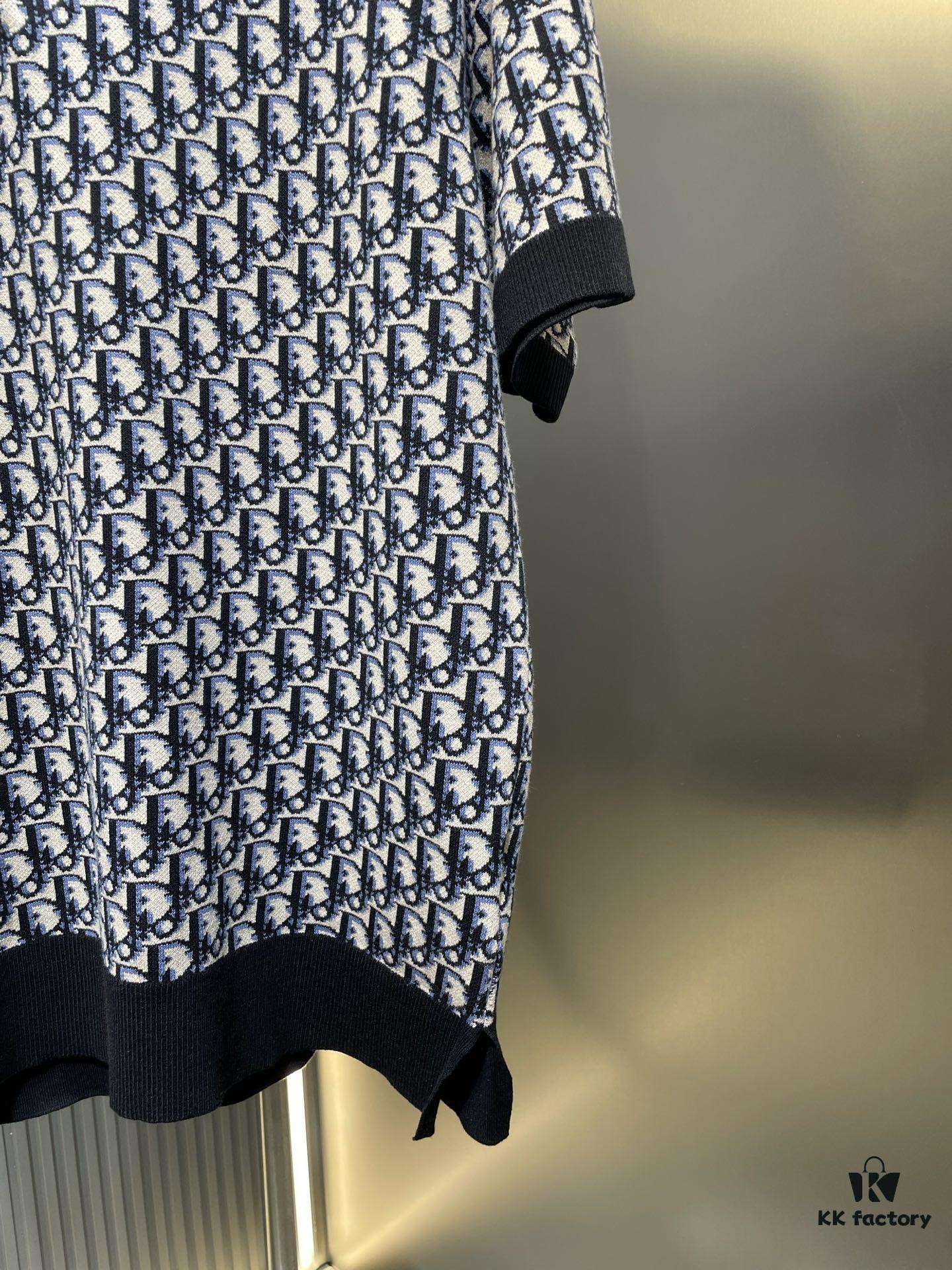 Dior Knit Jacquard Polo Shirt