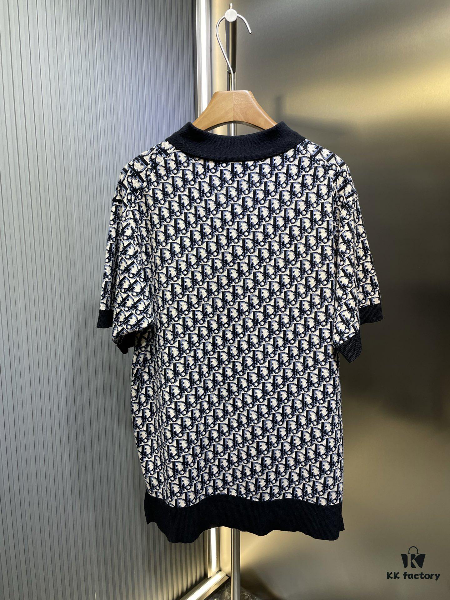 Dior Knit Jacquard Polo Shirt