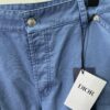 Dior 25SS New Summer Men's Wear Collection Solid Color Letter Embroidery Pure Cotton Denim Shorts