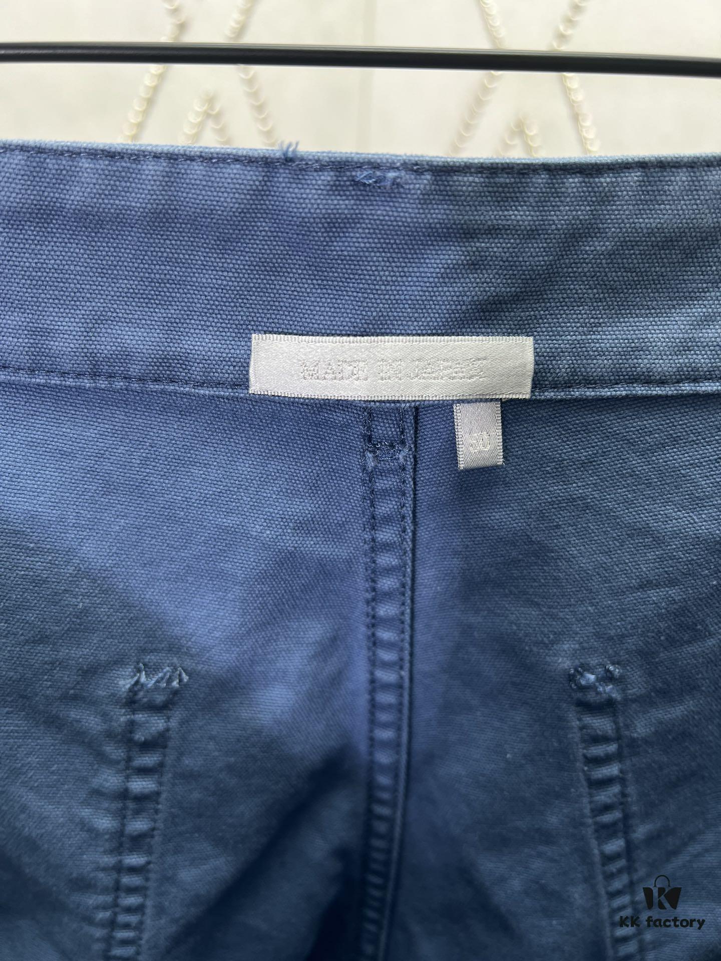 Dior 25SS New Summer Men's Wear Collection Solid Color Letter Embroidery Pure Cotton Denim Shorts