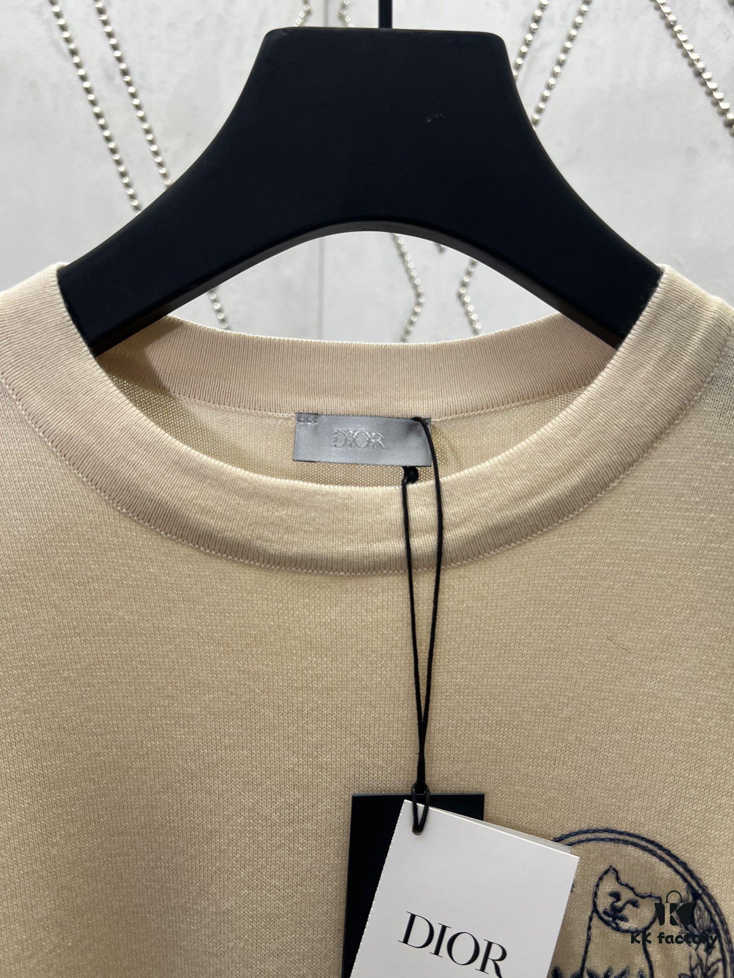Dior 25SS New Arrivals Knit T-Shirt from the DIOR AND HYLTON NEL Collaboration Collection