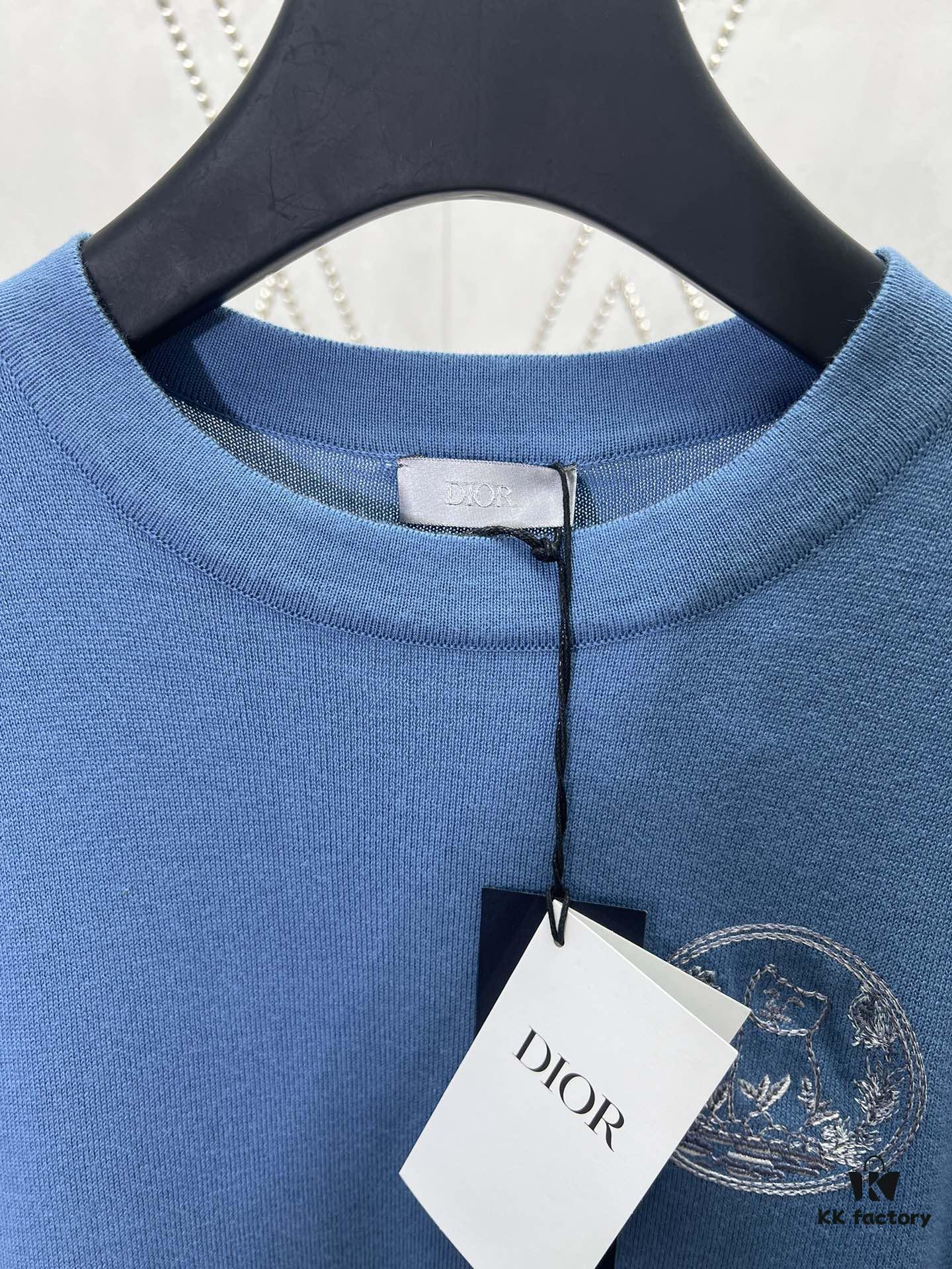 Dior 25SS New Knit T-Shirt from the DIOR AND HYLTON NEL Collaboration Collection
