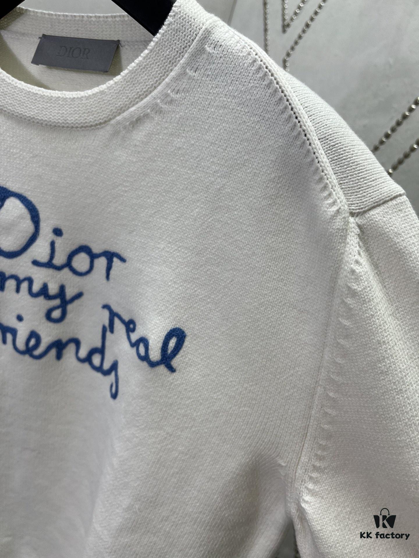 Dior 25SS New Arrivals Knitwear Featuring the Dior For My Real Friends Logo from the DIOR AND HYLTON NEL Collaboration Collection