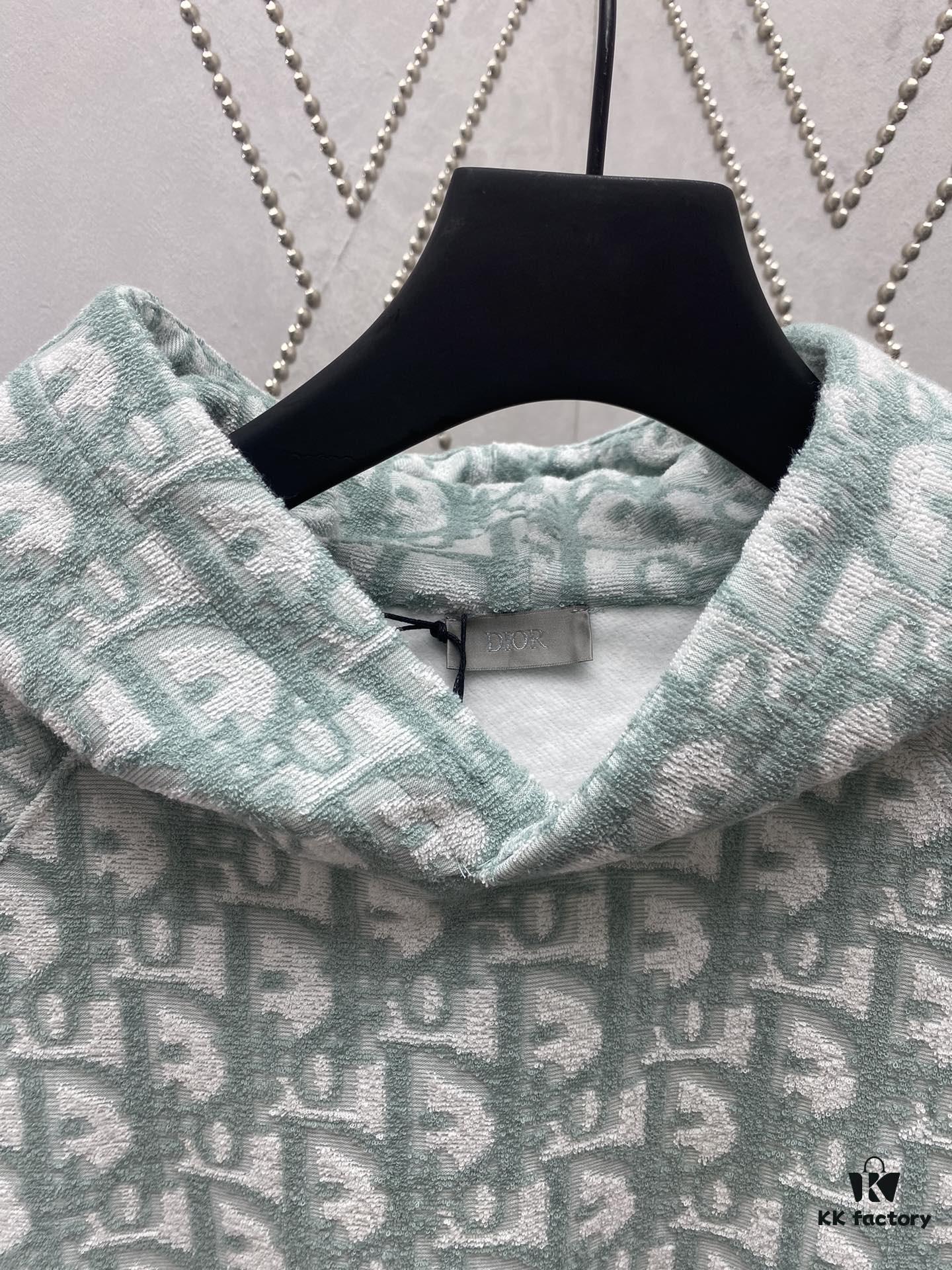 Dior 24SS New Arrival Sleeveless Hooded Sweatshirt from the 2024 Beachwear Capsule Collection, Featuring the Iconic Oblique Print