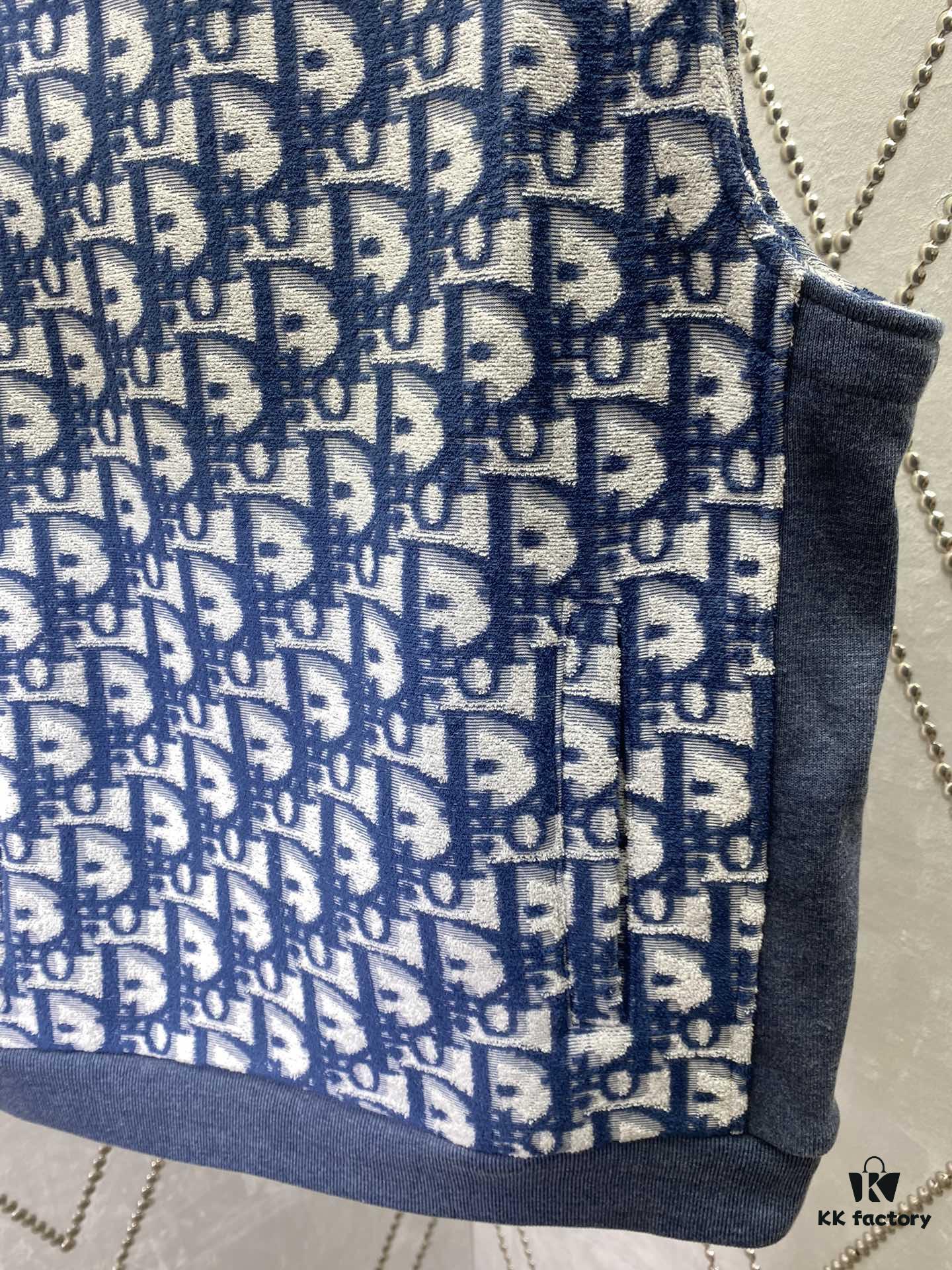 Dior 24SS New Arrival Sleeveless Hooded Sweatshirt from the 2024 Beachwear Capsule Collection, Featuring the Iconic Oblique Print