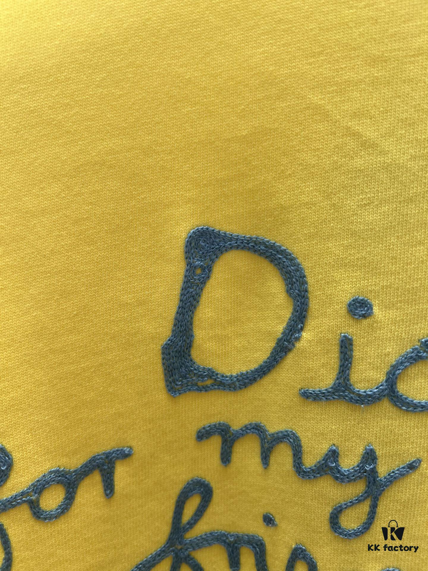 Dior 25SS New Arrival T-Shirt Featuring the Dior For My Real Friends Logo from the DIOR AND HYLTON NEL Collaboration Collection