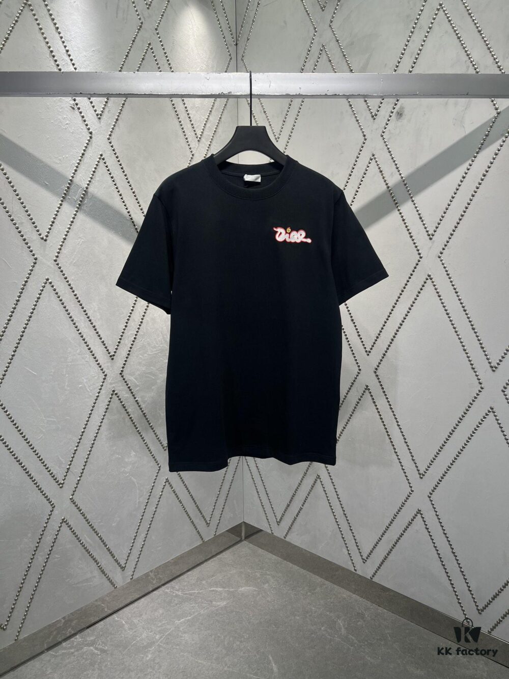 Dior 25SS Spring Collection Limited Edition Snake Year Embroidered Letter Short Sleeve T-Shirt Unisex