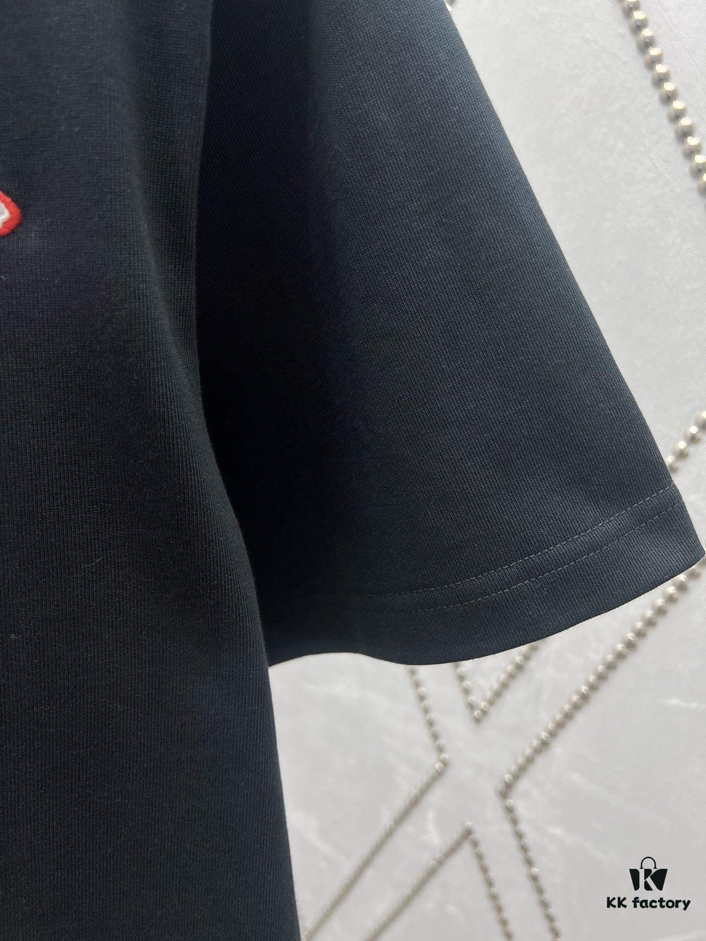 Dior 25SS Spring Collection Limited Edition Snake Year Embroidered Letter Short Sleeve T-Shirt Unisex