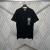 Dior 25SS New Arrival T-Shirt Featuring Dior Archives Labels in 3D Embossed Design, Made from Black Cotton Poplin Knit, Relaxed Fit with Flocked Logo on Chest, Unisex Style Ideal for Pairing with Wide-Leg Shorts