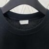Dior 25SS New Arrival T-Shirt Featuring Dior Archives Labels in 3D Embossed Design, Made from Black Cotton Poplin Knit, Relaxed Fit with Flocked Logo on Chest, Unisex Style Ideal for Pairing with Wide-Leg Shorts