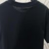 Dior 25SS New Arrival T-Shirt Featuring Dior Archives Labels in 3D Embossed Design, Made from Black Cotton Poplin Knit, Relaxed Fit with Flocked Logo on Chest, Unisex Style Ideal for Pairing with Wide-Leg Shorts