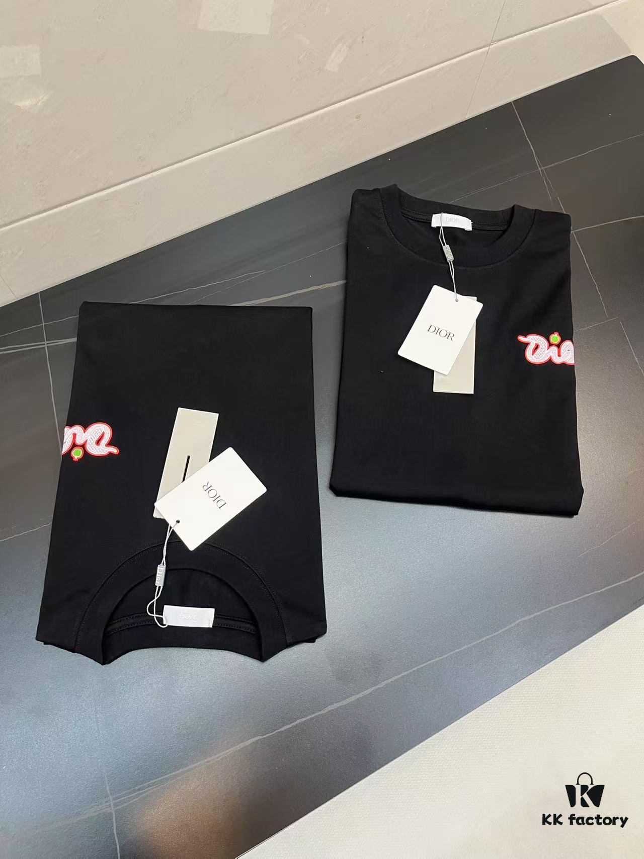 DIOR 2025 Year of the Snake Limited Edition Embroidered Snake Short Sleeve T-Shirt