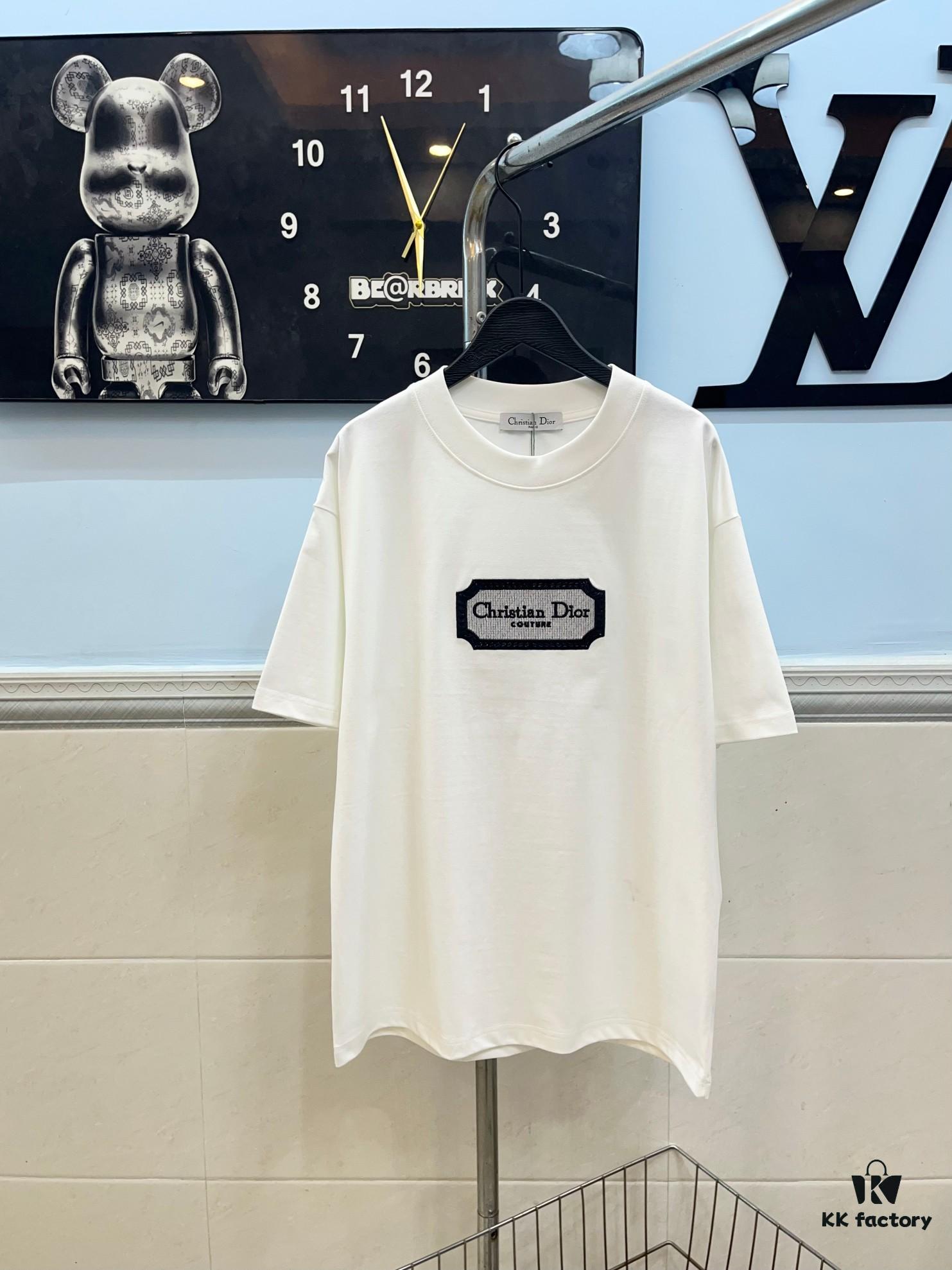 DIOR New Classic Embroidered Short Sleeve T-Shirt