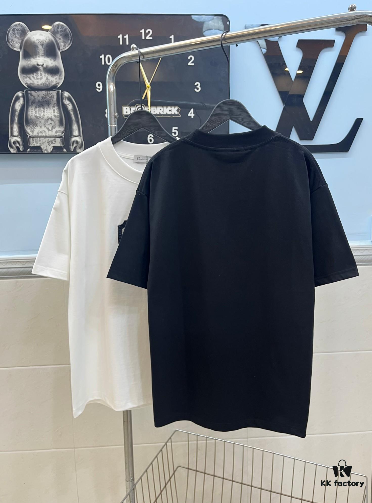 DIOR New Classic Embroidered Short Sleeve T-Shirt