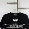 New Dior 24SS Unisex Knitwear with Butterfly Jacquard, Slim Ribbed Fit, Polo Collar Design