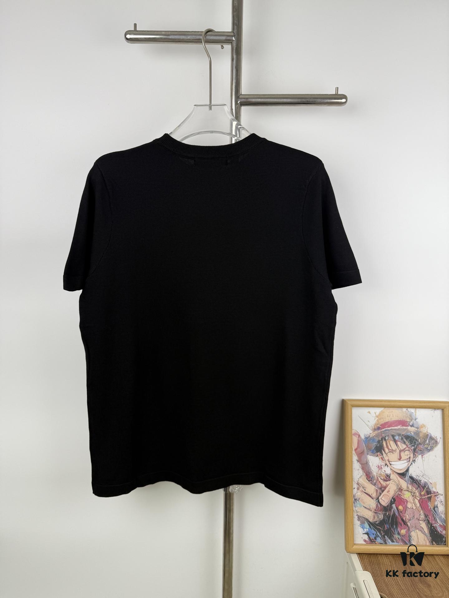 New Dior 24SS Unisex Knitwear with Butterfly Jacquard, Slim Ribbed Fit, Polo Collar Design