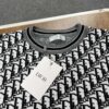 New Dior 2024 Spring/Summer CD Cotton Short Sleeve Loose T-Shirt, Knitted All-Over Print Unisex