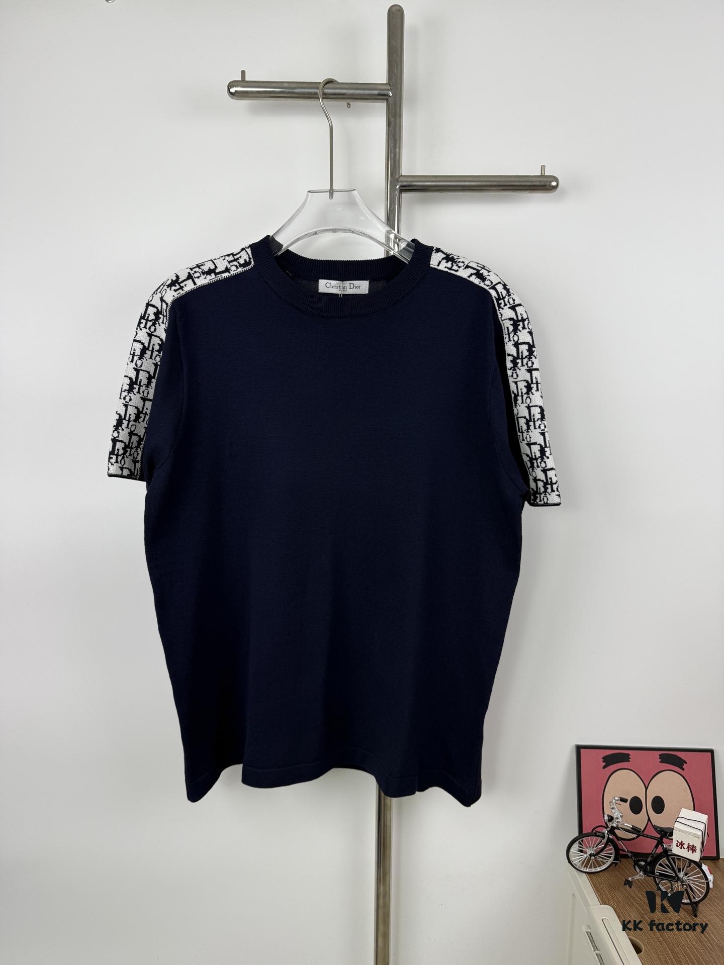 New DIOR 2024 Summer Short-Sleeve T-Shirt with Webbing Design