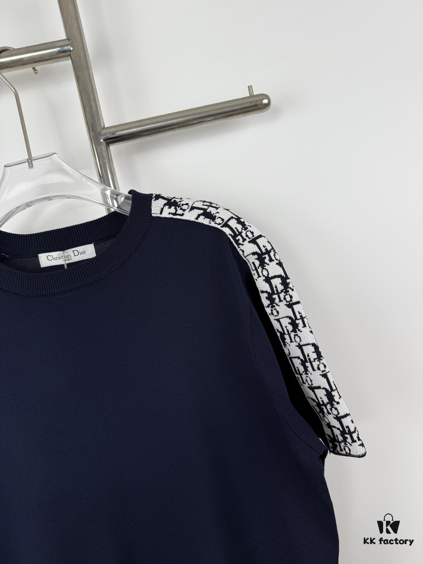 New DIOR 2024 Summer Short-Sleeve T-Shirt with Webbing Design