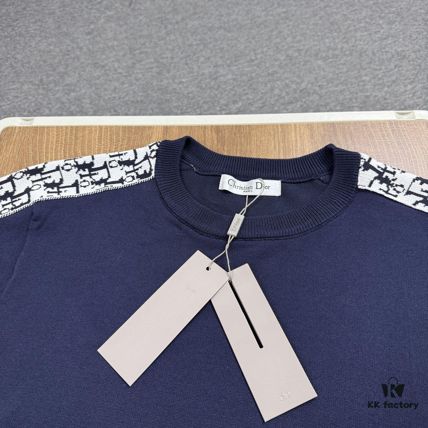 New DIOR 2024 Summer Short-Sleeve T-Shirt with Webbing Design