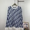 New Dior 23SS Monogram Jacquard Wool Knit Sweater, High Quality
