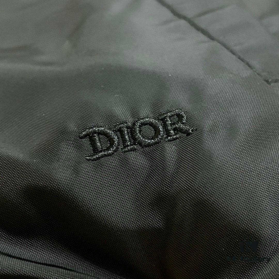 New DIOR CD23SS Embroidered Back Letter Pilot Jacket Autumn-Winter Thickened Cotton Coat Unisex