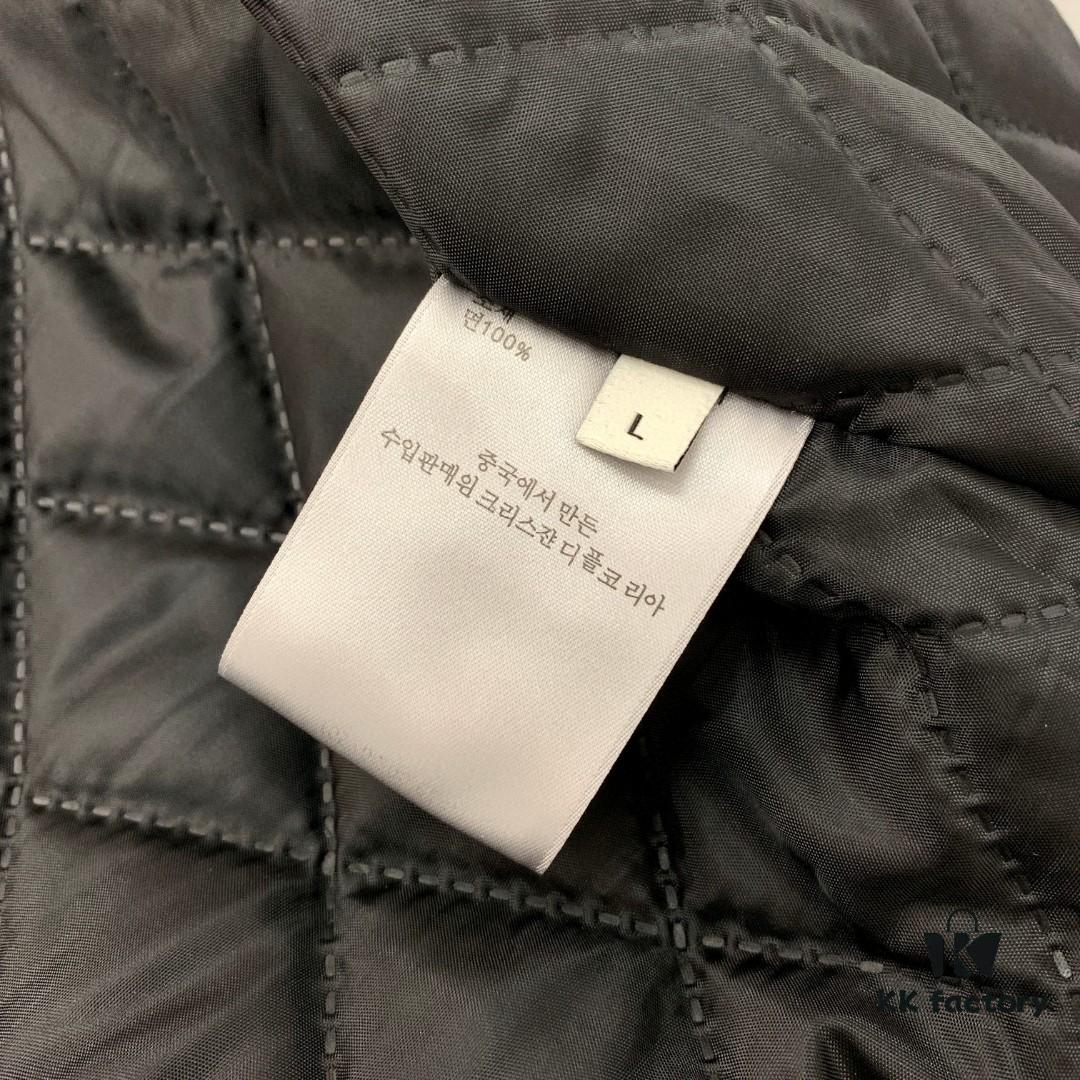 New DIOR CD23SS Embroidered Back Letter Pilot Jacket Autumn-Winter Thickened Cotton Coat Unisex