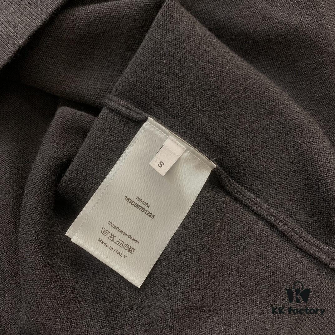 2023 DIOR Autumn-Winter New Arrival Letter Jacquard Crew Neck Sweater Unisex Stylish Soft Knitwear