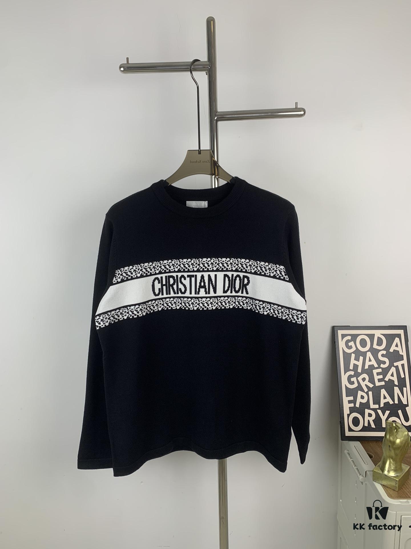 New Dior DIOR 2024 Latest Jacquard Knit Long Sleeve Sweater Unisex