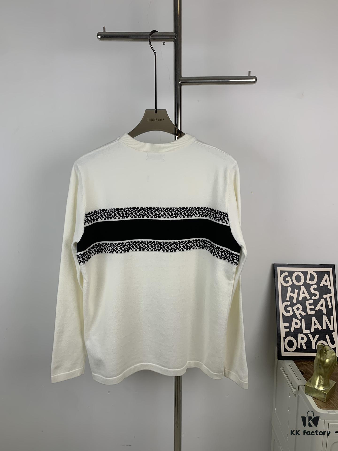 New Dior DIOR 2024 Latest Jacquard Knit Long Sleeve Sweater Unisex